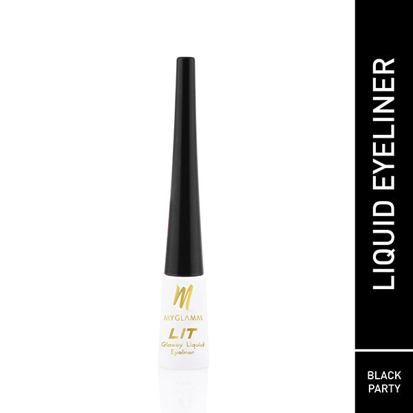 MyGlamm LIT Glossy Liquid Eyeliner-Black Party 3.5 ml